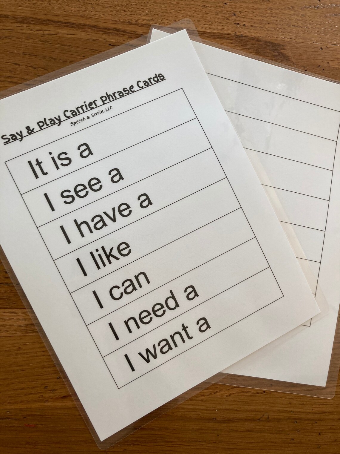 Carrier Phrase Cards Digital Download Sentence Cards Sentence Etsy
