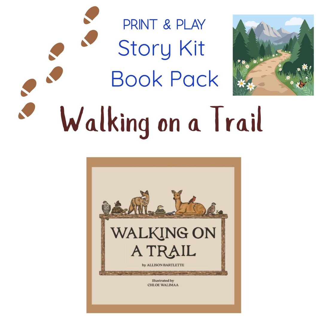 Walk Book Kit Story Kit Companion Pack - Walking on a Trail - PRINTABLE ACTIVITIES ...