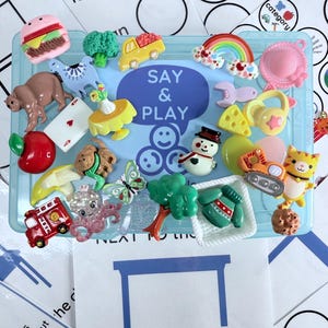 LANGUAGE Task Box with Mini Objects Speech Therapy Activity Box Language Concepts Box Speech Therapy Activity