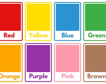COLOR Sort Mat Printable - Color Sorting Digital Download - Color Sort Worksheet - COlor Sort Poster