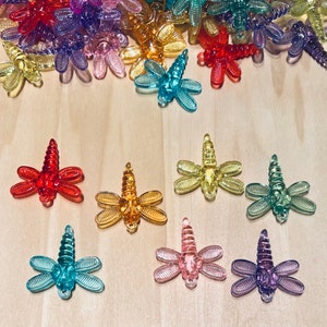 Miniature DRAGONFLY trinkets-Speech Therapy Mini Objects Acrylic Dragonfly Charm Insect Bug Theme Trinkets Doodads