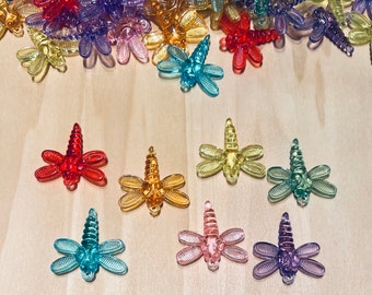 Mini DRAGONFLY trinkets-Speech Therapy Mini Objects-Acrylic Dragonfly Charm-Minis for Speech Therapy-Insect Bug Theme Trinkets