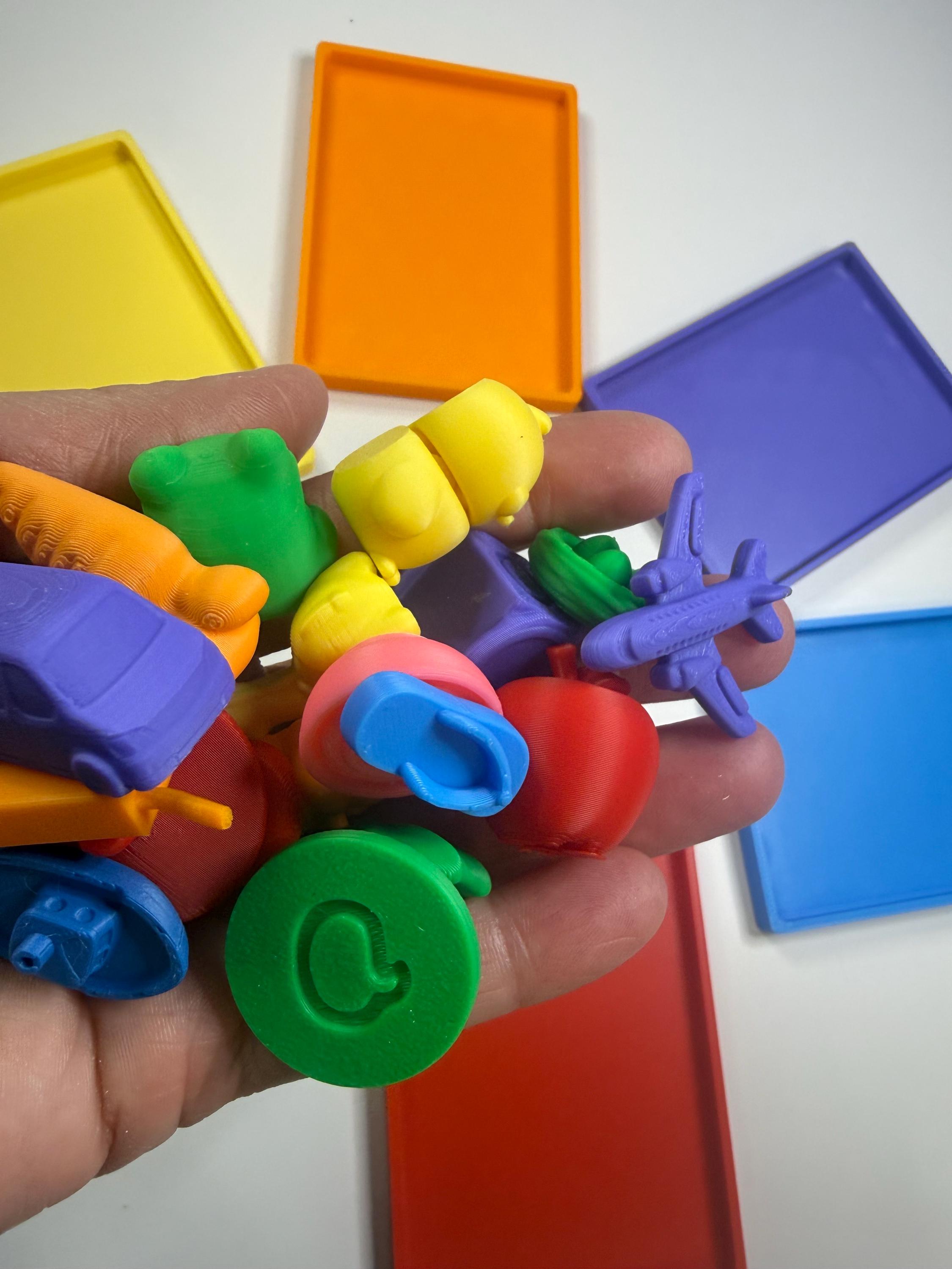 Sorting Tray Activity Color Sorting Trinket Trays Set of 6 | Mini Object Sorting Trays ...