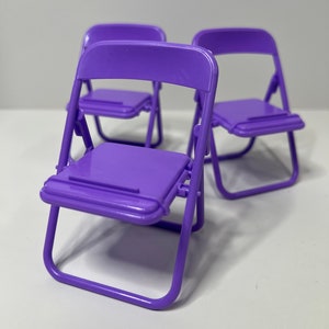Miniatur Klappstühle Lila Stühle - Mini Stühle - Kleine Plastik Stühle