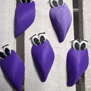 Mejillones en miniatura del océano. Mini mejillones de dibujos animados. Adornos. Miniaturas del océano. Adornos 3D para terapia del habla.