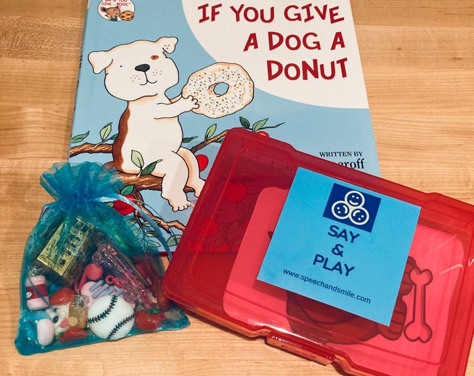 Give a Dog a Donut Story Objects-Speech Therapy Mini Objects Trinkets-Themed Therapy Objects