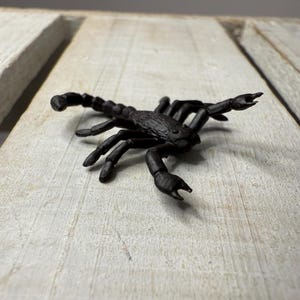 Tiny Scorpion Figurine - Blend Sound Objects - Plastic Bug for Fairy Garden, Diorama, Terrarium,  Dollhouse - Realistic Miniature Insect