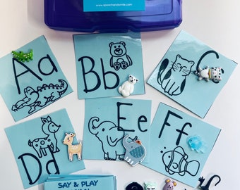 Zoo Phonics Alphabet Objects- Alphabet Trinkets-Alphabet Kit-Learn Letter Sounds-Speech Therapy Objects-Beginning Sound Objects