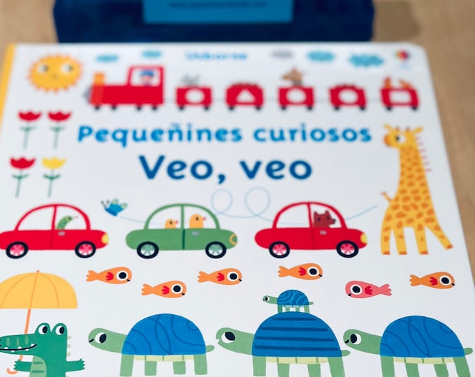 Spanish I SPY Objects and Book-Spot it Book- Very First Book of Things to Spot-Speech Therapy Mini Objects-Books Bilingual Speech Therapy-