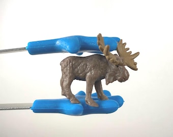 Miniatuur elandbeeldje – klein dier voor poppenhuis, sprookjestuin, terrarium, diorama, safaridierentuin, bosminis Logopedie snuisterijen