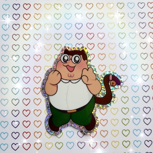 Glittery Kawaii Peter Griffin read Description Vinyl Waterproof Glitter ...