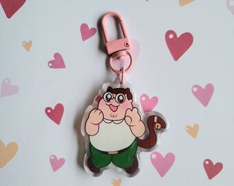 Kawaii Peter Griffin Family Guy Fat Man Acrylic Glitter Keychain ( read description)