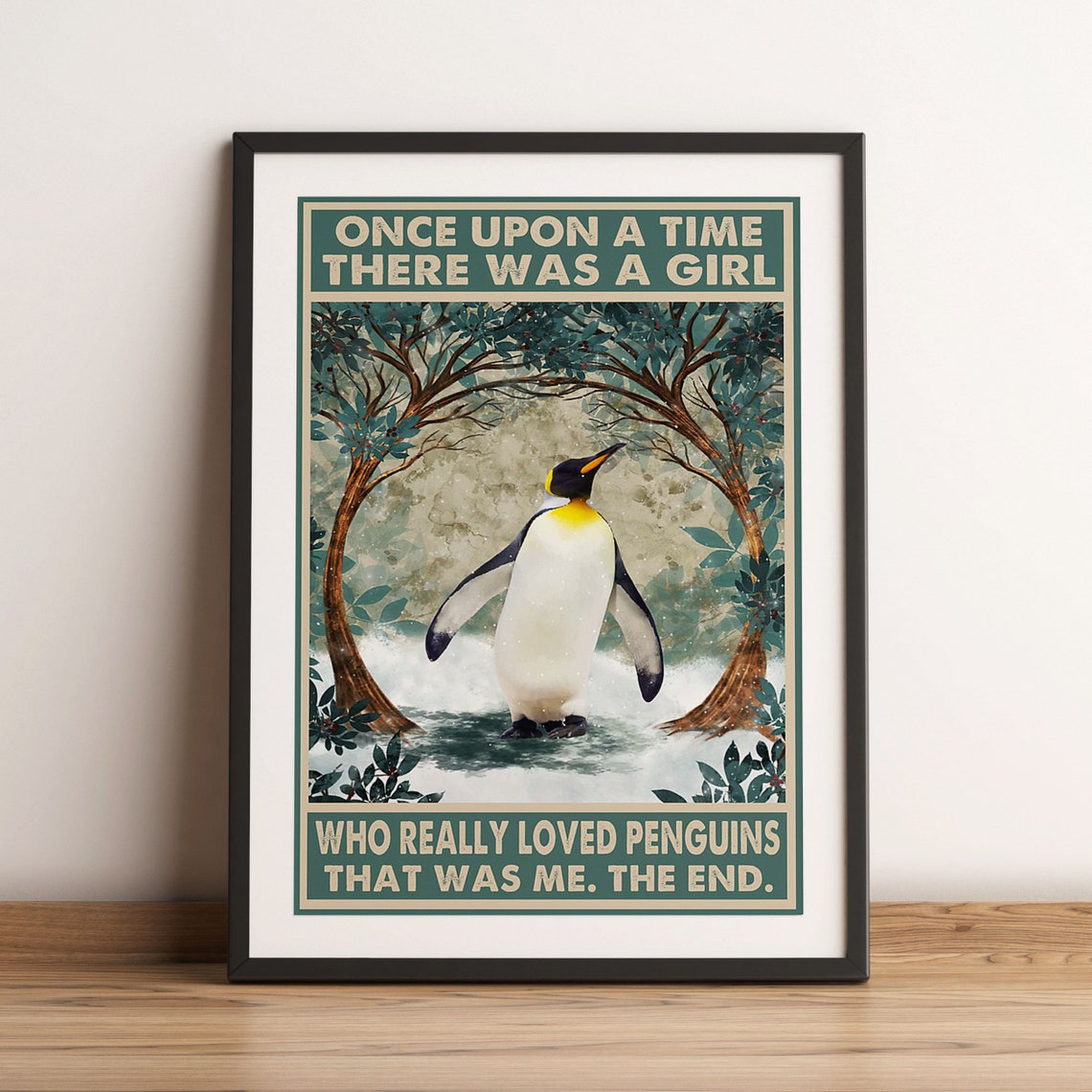 Penguin Poster Penguin Prints Art Vintage Penguin Decor Etsy