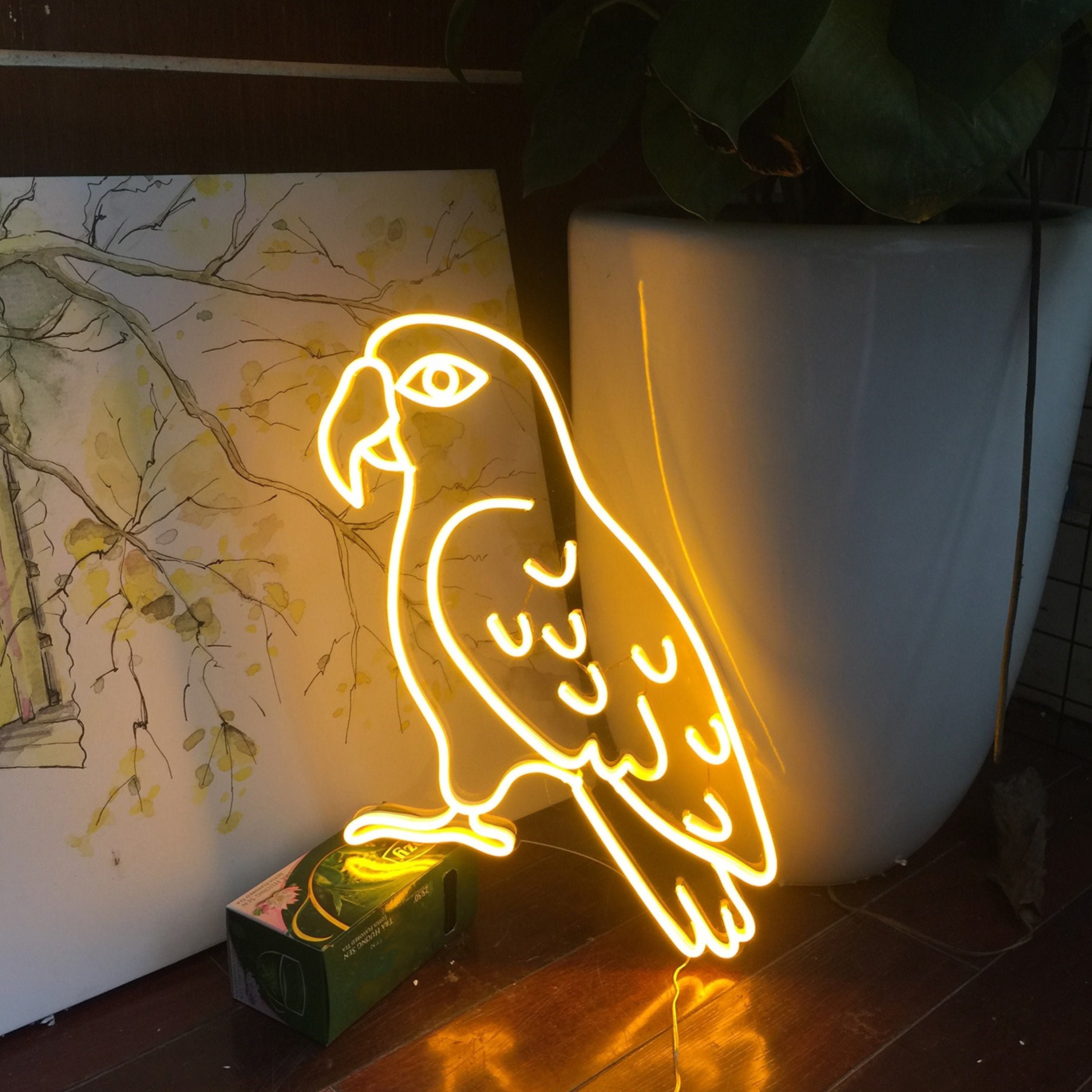 Parrot Neon Sign Custom Neon Sign Parrot Decor Neon Sign | Etsy