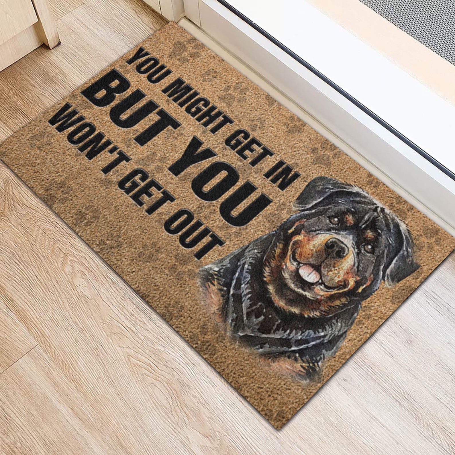 Rottweiler Doormat Funny Rottweiler Doormat Dog Funny Etsy