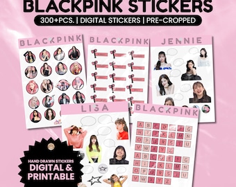 Adesivos digitais Blackpink | Adesivos para planner e diário Kpop | Download instantâneo