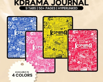 K-Drama Digital Journal & Episode Tracker | Korean Drama Planner | Digital Notebook | Instant Download