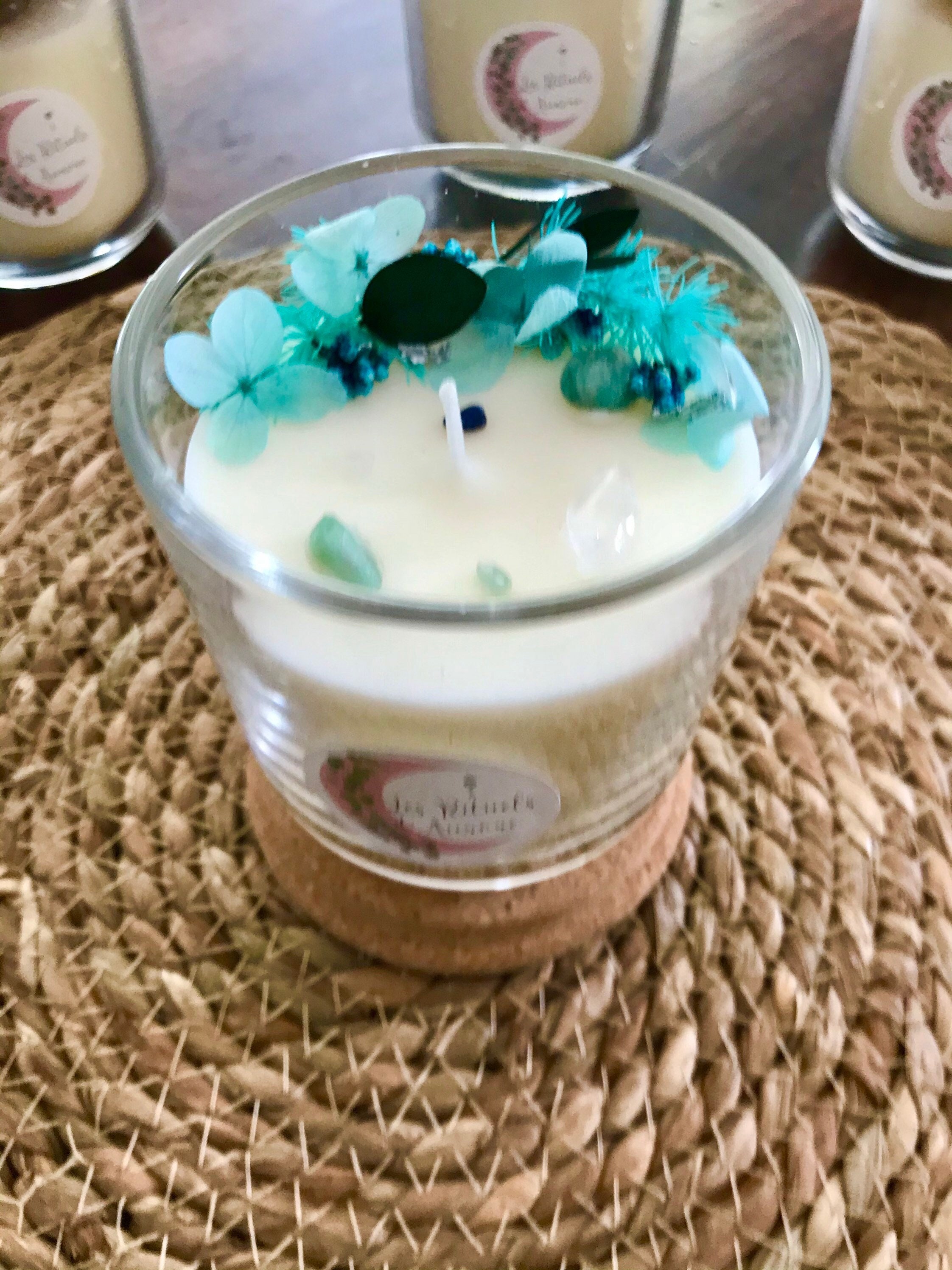 Grande Bougie d'intention Turquoise