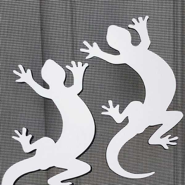 Two Geckos Flexible Screen Magnet; Double-Sided. Bright White-Easier to See Day & Night.  Helps to Stop Walking into Screens, W 4.2” X 7 ea