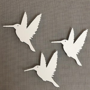 3 HUMMINGBIRDS Flexible Screen Magnets:  Double-Sided, For NON-FOLDING Screens, Helps Stop Walking into Screens, Size W 4.4&quot; x L 4.5&quot; ea