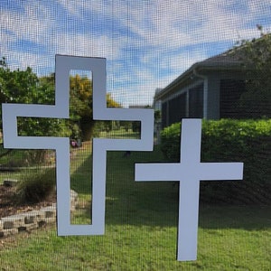DCentral TRANSPARENT and SOLID CROSS Flexible Screen Décor Magnets: Double-Sided  for-non foldup Screens, Size 6&quot; W x 7.7 H&quot;