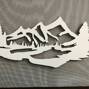 DCentral Mountain Range Flexible Screen Magnet Décor; Double-Sided, for Non-Retractable Screens, Helps Stop Walking into Screens, W 9&quot;x 5.3&quot;
