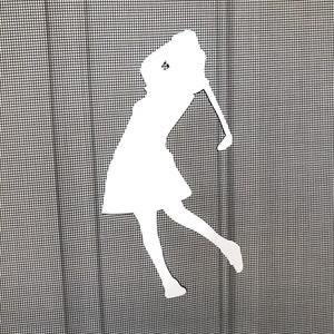 Magneti flessibili per schermi a forma di golfista: bifacciali, per schermi non pieghevoli, impediscono di calpestare gli schermi, coprono gli strappi. Dimensioni: L 18 cm x P 10 cm.