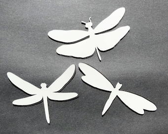 Three Dragonflies Screen Magnets, Flexible Safety  Double-Sided. Bright White-Easier to See Day & Night. Decorative Avg Sizes; 6" x 4"