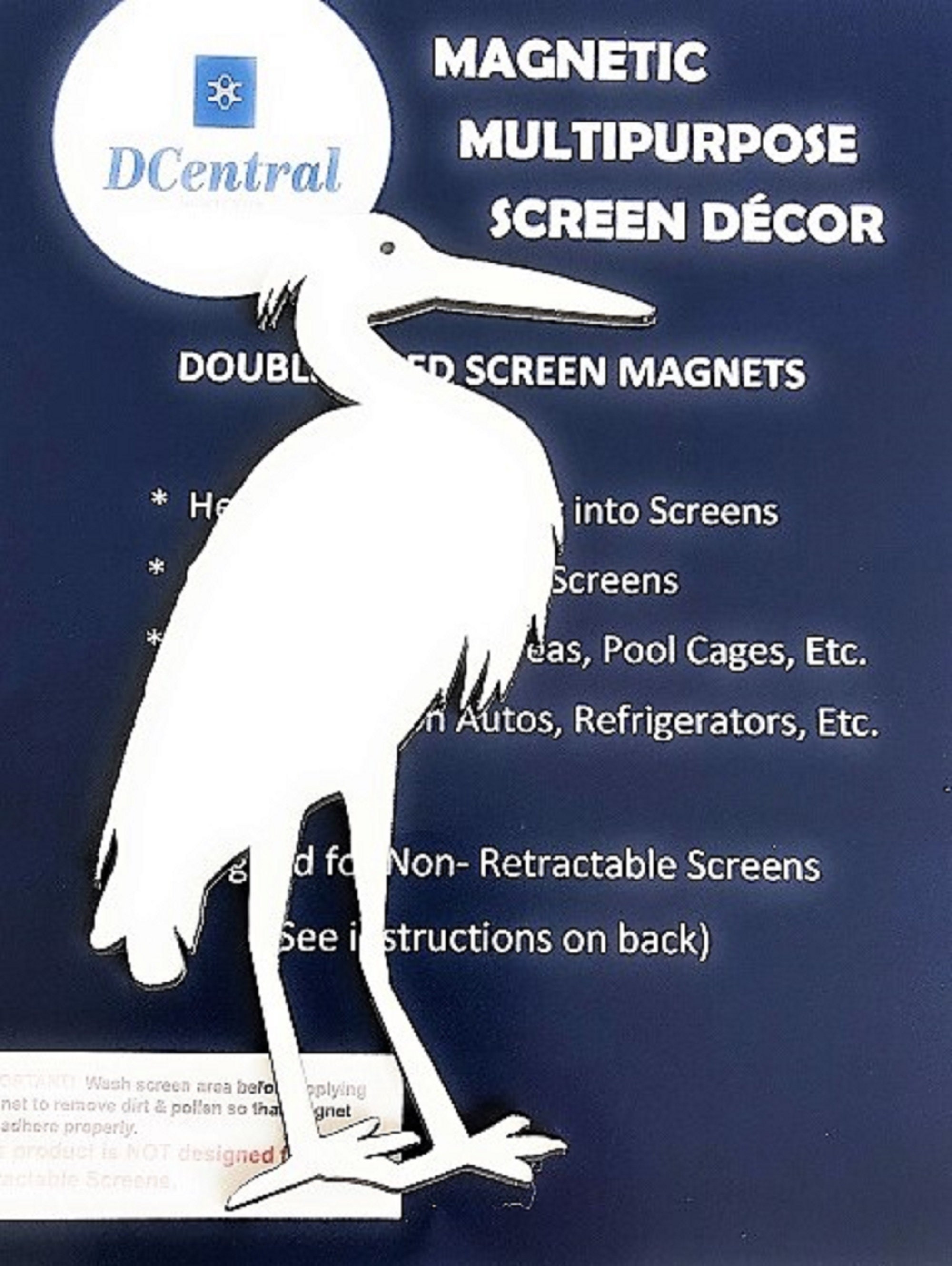 DCentral ELK Safety Screen Magnets - Double-Sided, White, Flexible Vinyl, 10"x10" Set (Prevents Walking Into Screens)