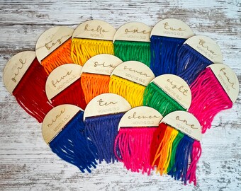 Boho & Rainbow Baby Milestone Markers