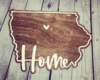Iowa Home State Sign