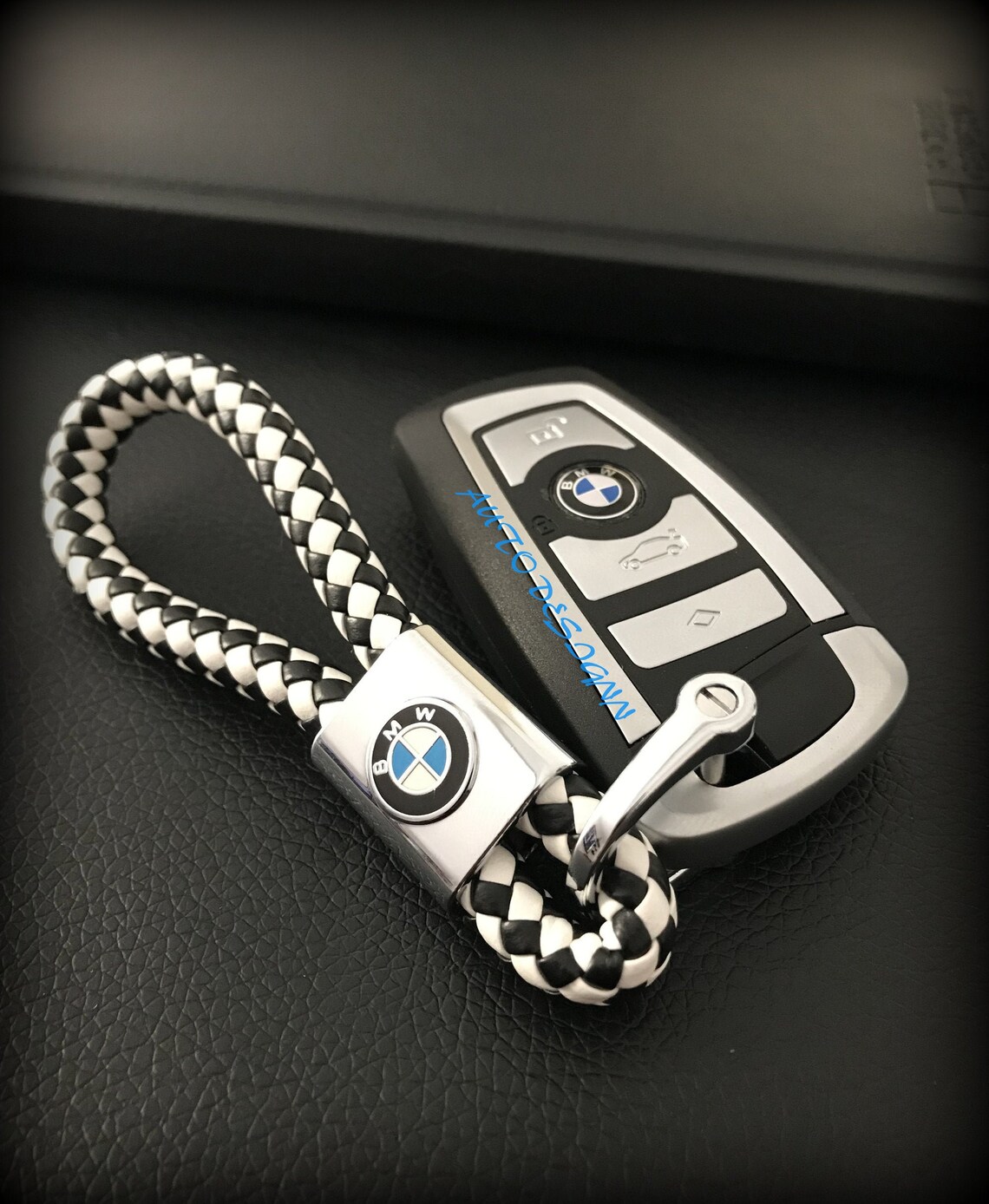 Leather Key holder Stainless Steel Bmw Logo Etsy