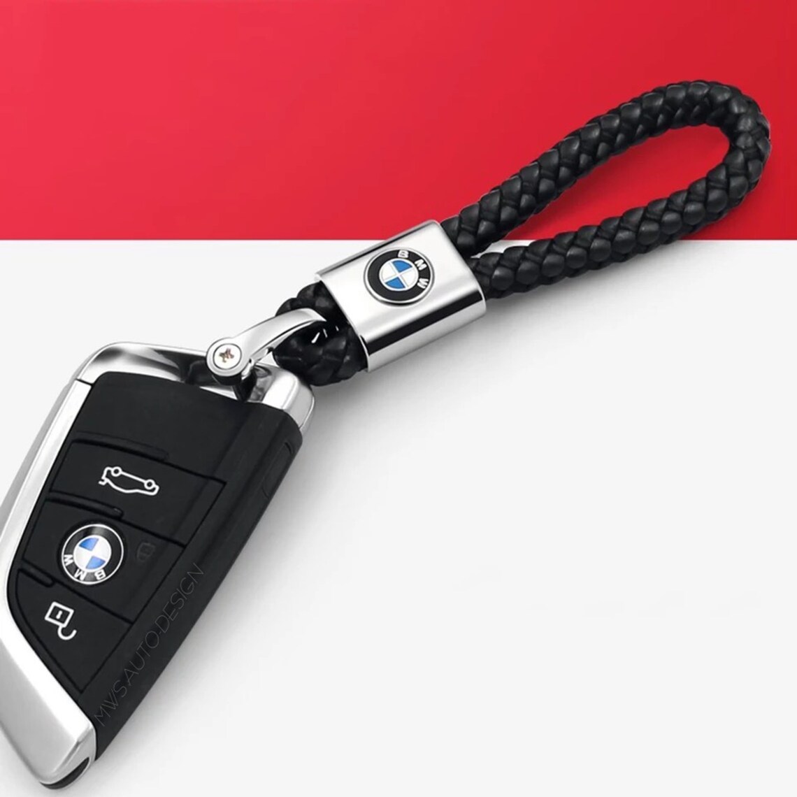 Leather Key holder Stainless Steel Bmw Logo Etsy