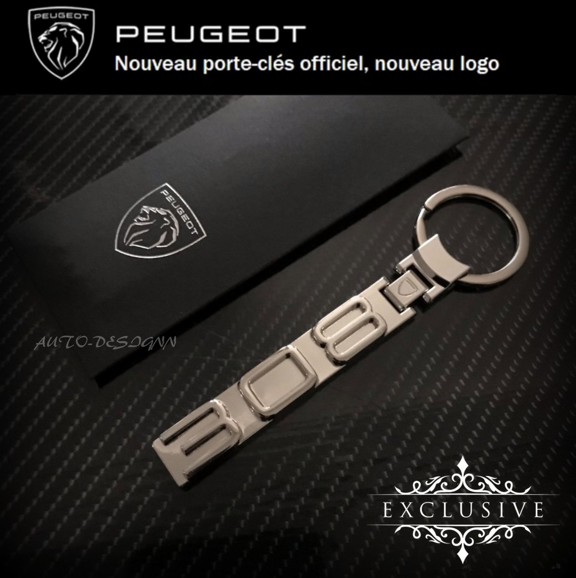 Peugeot Porte-Clé peugeot 3D la voiture à prix pas cher