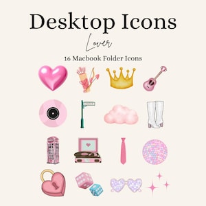 Lover Era Macbook-mappikoner: Skrivbordsorganisatör (PNG-ikoner)