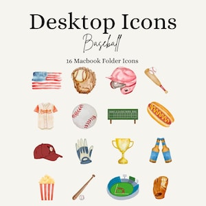 Baseball Macbook Folder Icons: Desktop Organizer (PNG Icons)