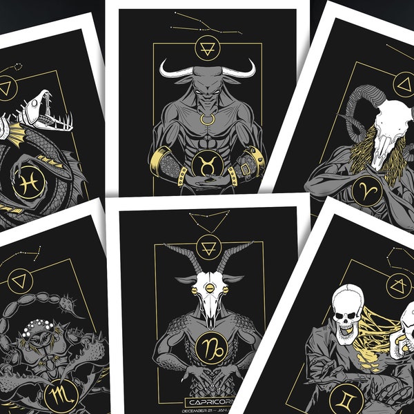 Zodiac Art - Etsy