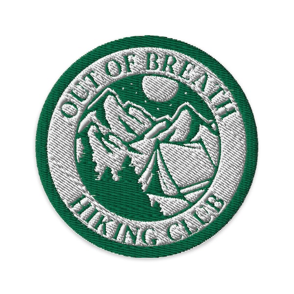 Out of Breath Hiking Club Patch- Green