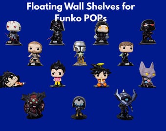 Funko POP Floating Wall Shelves – Clean, Modern Display for 4” Pops