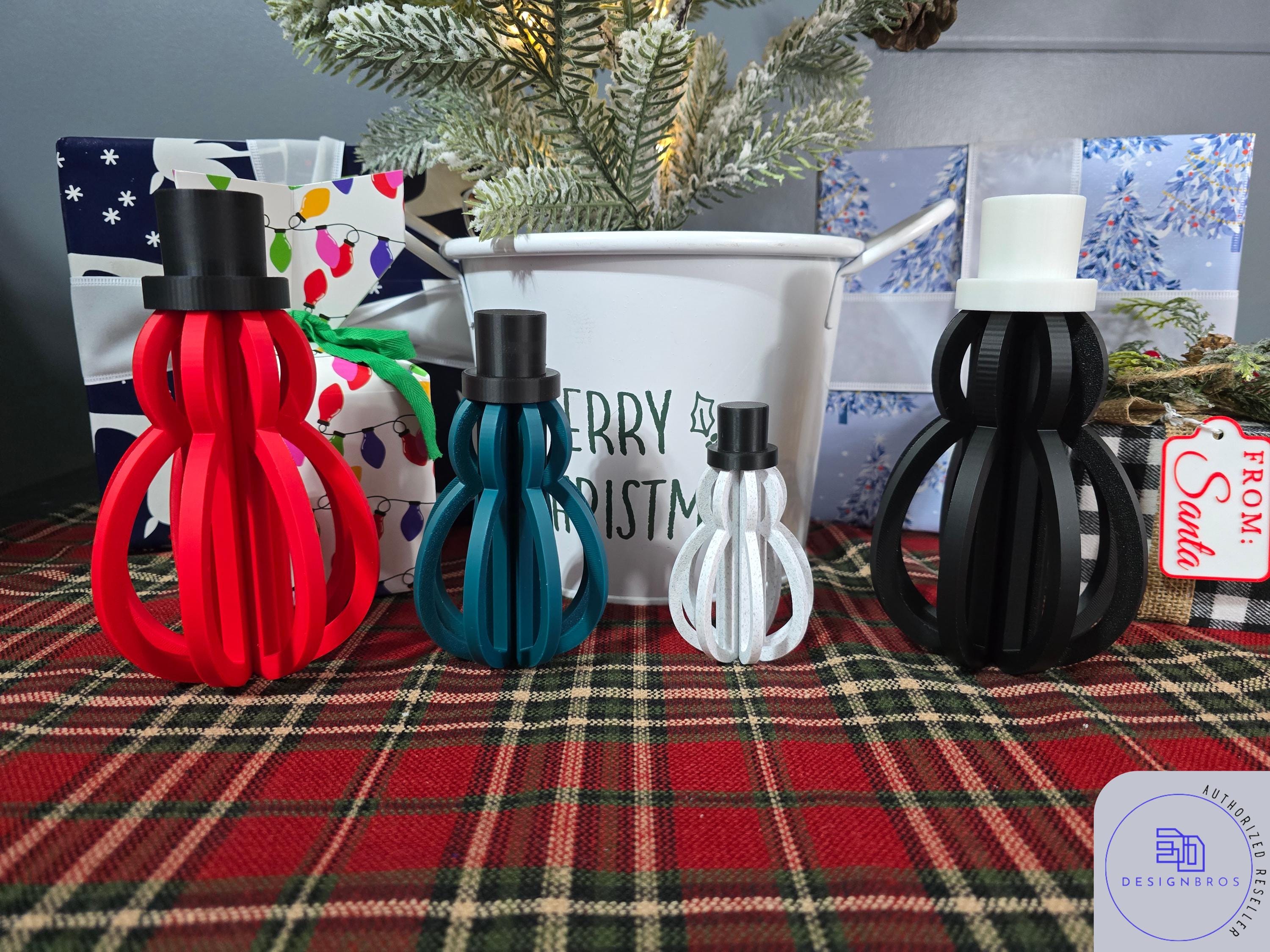 Multi Size Christmas Snowmen Decor | Free Standing Snowmen Decorations | 3D Printed