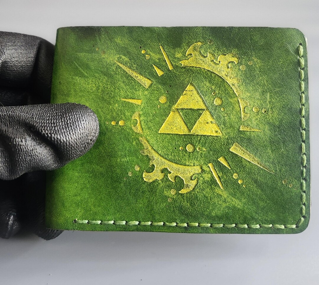 Legend of Zelda Leather Wallet | Hand Stitched | Laser Engraved | Real ...