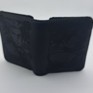 Cartera de cuero personalizada / Diseño grabado personalizado / Elija colores de cuero e hilo