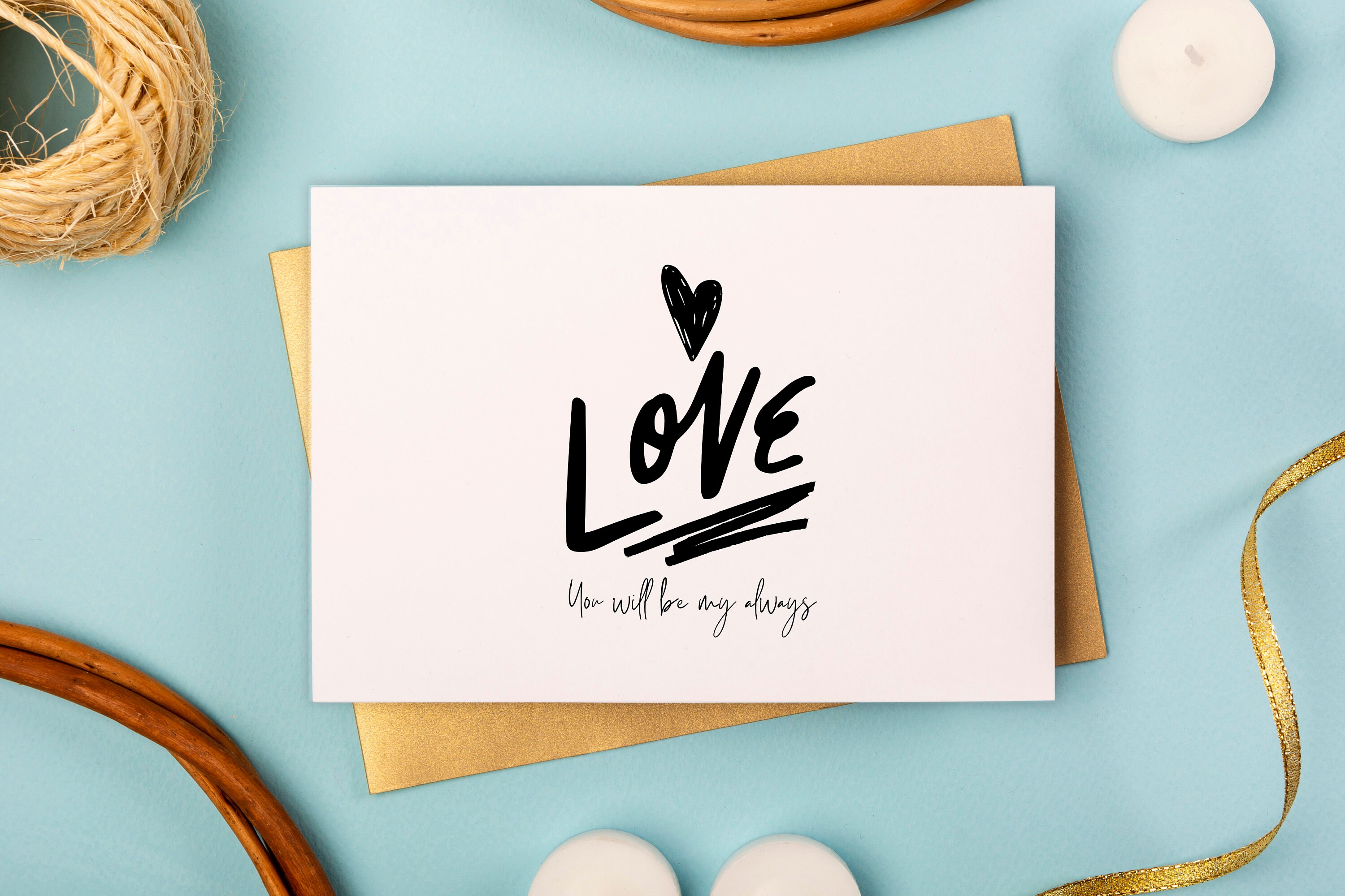Love Greeting Card Printable Simple & Modern Special Day for Etsy UK