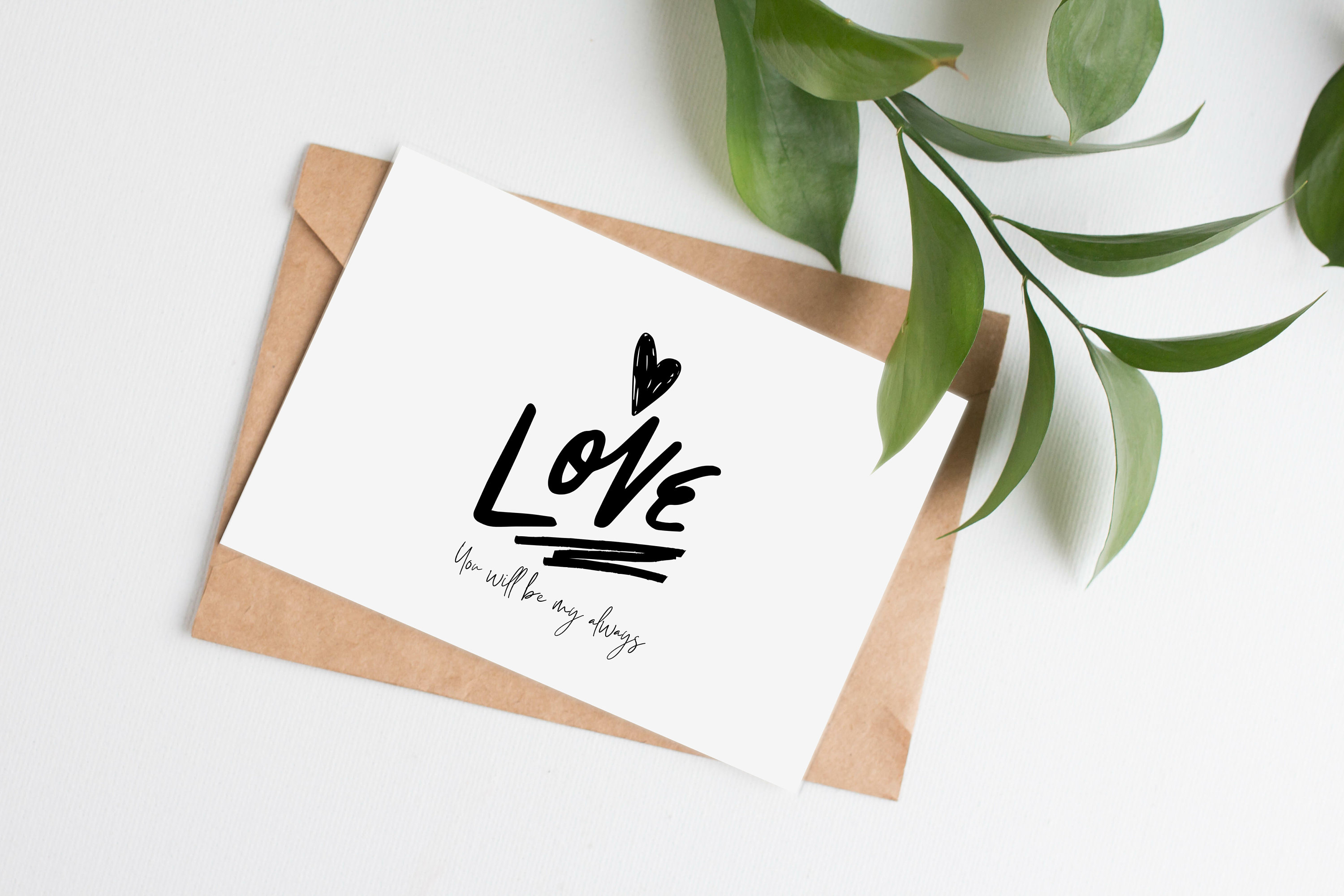 Love Greeting Card Printable Simple & Modern Special Day for Etsy UK
