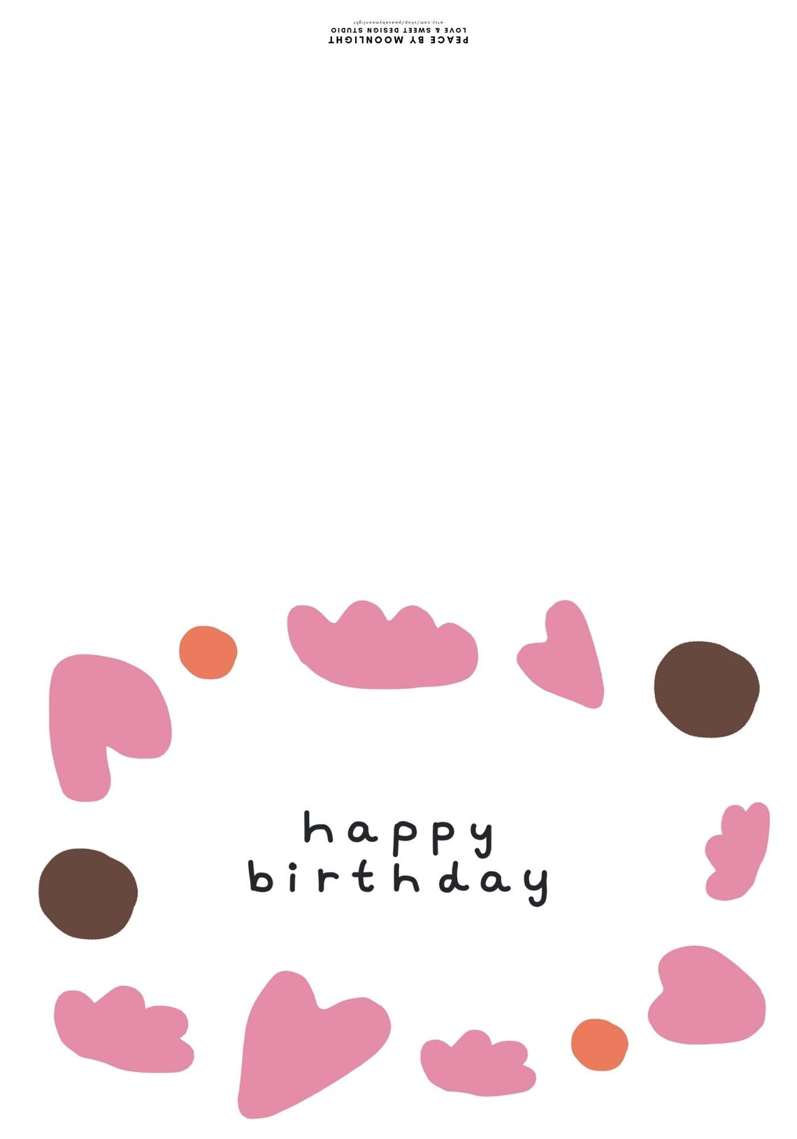 Printable Pink Birthday Card Birthday Card Digital Birthday - Etsy