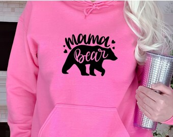 Bear Hoodie Mama Bear Hoodie Bear Sweatshirt Momma Bear Hoodie First Time Mom Adventure Hoodie Mountain Mama Nature Hoodie Single Mom Hoodie Etsy