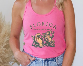 Florida Gator Tank Top Beachy Sunshine Racerback