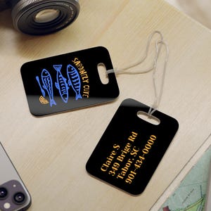 Sardine Luggage Tag Sea Aesthetic Bag Tag Fish Suitcase Tag Trendy Ocean Luggage Tag Funny Travel Gift Girly Beach Trip Gift Cute Bag Tag
