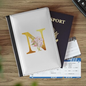 passport Cover Custom Personalized Name Gift for Travelers Monogrammed Travel Case Retro Name Passport Holder Customizable Cover Bride