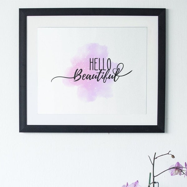 Hello Beautiful Wall Decor Etsy
